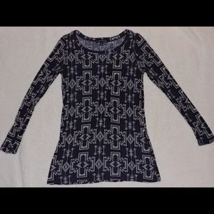 Living Doll Aztec Long Sleeve Shirt